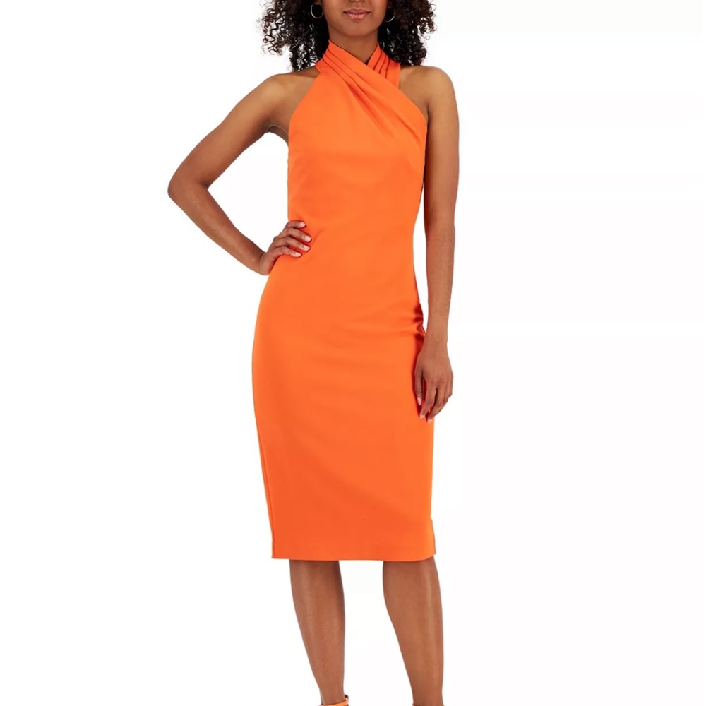 Orange Midi Dress